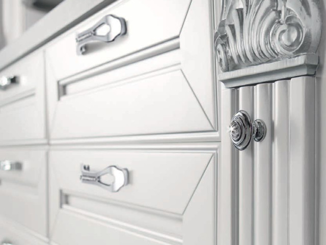 BUCĂTĂRIE DOLCEVITA LACCATO BIANCO OPACO ARGENTO