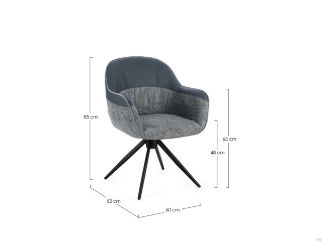 SCAUN GIREVOLE ISOTTA GRIGIO